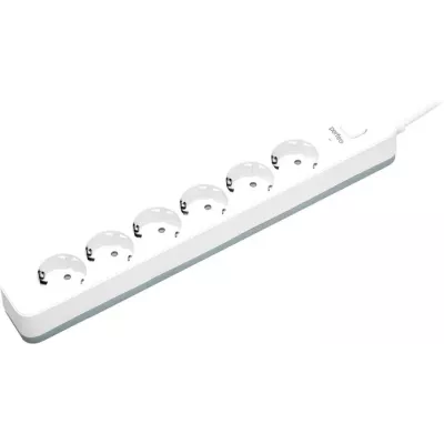 Сетевой фильтр Perfeo "POWER STREAM", 2500W, 3,0м, 6 розеток, белый./30