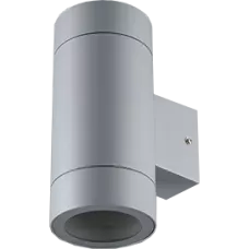 Ecola Светильник накладной IP65 прозр Цилиндр металл.GX53 LED8013A 2*GX53 Серый матовый 205x140x90