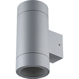 Ecola Светильник накладной IP65 прозр Цилиндр металл.GX53 LED8013A 2*GX53 Серый матовый 205x140x90