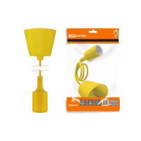 Патрон Е27 с подвесом 1 м, пластиковый, желтый TDM 1/60