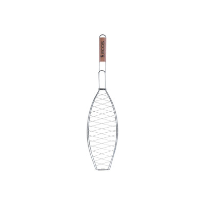 Решетка для барбекю ECOS RD-114D (универс. рыба/мясо, р-р 40х15х2см, общая длина 68 см, хром.)