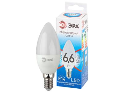 ЭРА Лампа светодиодная LED B35-6,6W-840-E14 ЭРА QX