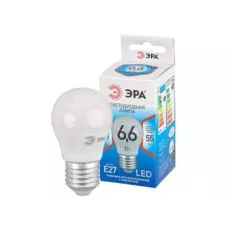 ЭРА Лампа светодиодная QX LED-9 Ват-P45-8400K-E27 (арт.P45-6,6W-840-E27) /мин.пар.2шт