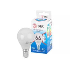 ЭРА Лампа светодиодная QX LED-9 Ват-P45-8400K-E14 (арт.P45-6,6W-840-E14) /мин.пар.2шт