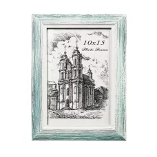 Рамка багетная    01    10х15    03 карцовка 31 Зеленое дерево с патиной б/м