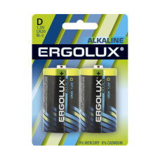 Батарейка Ergolux LR20 Alkaline BL-2 (1.5В) 2/12/96 Батарейка Ergolux LR20 Alkaline BL-2 (1.5В) 2/12/96
