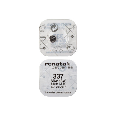Батарейка Renata SR337/SR416SW 1.55V, 8mAh, 4.8x1.65mm (10/100)