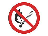 Наклейка EKF PROxima "Запрещается пользоваться открытым огнем и курить" 200*200мм 10/200