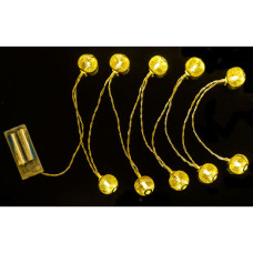 Perfeo гирлянда светодиодная "Шар 2" 10LED, металл, 1.5м, 2хАА
