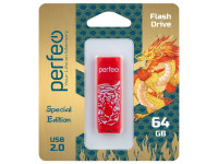 Perfeo USB флэш-диск 64GB C04 Red Tiger/10