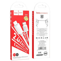 Кабель X88 Lightning-USB 2.4A белый, 1 метр hoco /1000