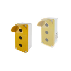 Корпус TDM КП103, IP66 ABS, c козырьком для кнопок 3 места, желтый 1/40 ЦЕНА▼