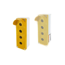 Корпус TDM КП104, IP66 ABS, c козырьком для кнопок 4 места, желтый 1/20 ЦЕНА ▼