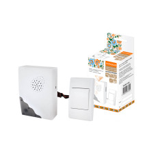 Проводной звонок TDM ЗПБ-Н-11/1-32М "народный", на батарейках 32 мелодии кнопка IP30, 2х1,5В АА /100