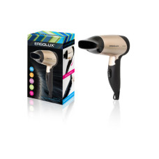 Фен со складной ручкой ELX-HD01-C64 черный/золото (1200Вт, 220-240В) ERGOLUX 12/24