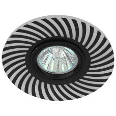 Точечный светил. ЭРА DK LD32 BK MR16, 220V, max11W, декор cо светодиод. Подсв., черн. 1/5 ЦЕНА▼