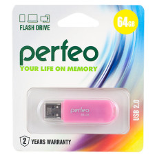 Perfeo USB флэш-диск 64GB C03 Pink/10 Perfeo USB флэш-диск 64GB C03 Pink/10