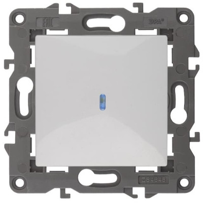 Выключатель, 10АХ-250В, IP20, Эра Elegance, 14-1102-01 ЭРА белый 10/100