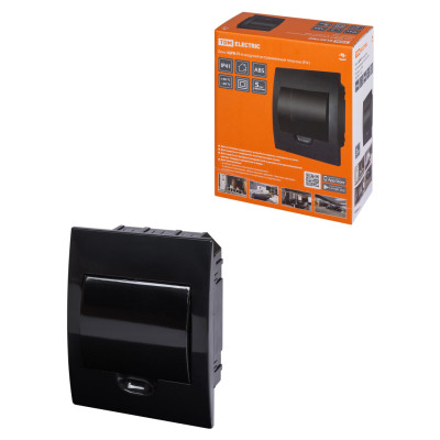 Бокс ЩРВ-П-6 модулей встраиваемый пластик IP41, Антрацит TDM