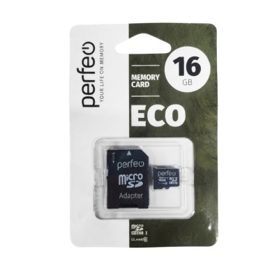 Карта памяти micro SDHC PERFEO 16GB (Class 10) + Adapter ECONOMY series 10/100 Карта памяти micro SDHC PERFEO 16GB (Class 10) + Adapter ECONOMY series 10/100