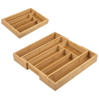 Лоток для столовых приборов BAMBOO (раздвижной), 36*26(38)*5,5 см 1/12