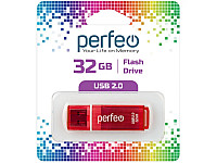 Perfeo USB флэш-диск 32GB C13 Red 10/100