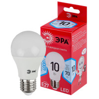 ЭРА Лампа светодиодная RED LINE LED A60-10W-840-E27 R Е27 / E27 10 Вт груша нейтр. белый свет