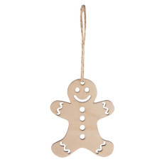 Украшение подвесное "Пряничный парень", материал: фанера, размер: 15*10 см Украшение подвесное "Пряничный парень", материал: фанера, размер: 15*10 см