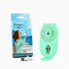 Вентилятор ручной с ушками "Relax", модель LOF-04, 13.8 х 7.8 см