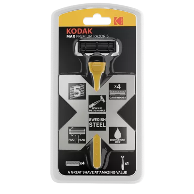 Станок бритв Kodak MAX Prem Razor 5 4 сменные кассеты, 5 лезвия CAT 30422032 1/12