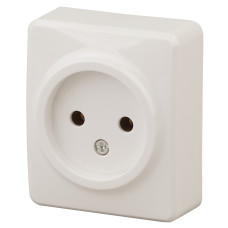 Розетка 2P, 16A-250В, IP20, ОУ, Эра Эксперт, 11-2201-02 ЭРА сл.кость 2/20/200