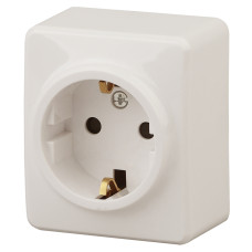 Розетка 2P+E Schuko, 16A-250В, IP20, ОУ, Эра Эксперт, 11-2203-02 ЭРА сл.кость 16/160