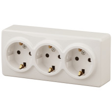 Розетка 3х2P+E Schuko, 16A-250В, IP20, ОУ, Эра Эксперт, 11-2208-02 ЭРА сл.кость 6/60 Розетка 3х2P+E Schuko, 16A-250В, IP20, ОУ, Эра Эксперт, 11-2208-02 ЭРА сл.кость 6/60