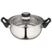 Кастрюля из нерж стали с крышкой (стекло) BAK-02, 2 л, ручки - бакелит 1/8 Кастрюля из нерж стали с крышкой (стекло) BAK-02, 2 л, ручки - бакелит 1/8