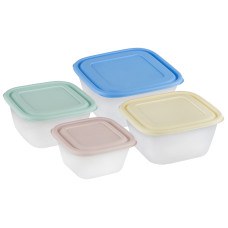 Набор контейнеров для продуктов «Прованс» №2 (СВЧ) 0,6л; 1,0л; 1,7л; 2,5л (4шт) 1/24