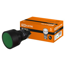 Кнопка TDM SВ-7 "Пуск" 1з d22мм/230В, зеленая 10/500