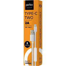 Кабель Type-C - USB белый 2м PERFEO Кабель Type-C - USB белый 2м PERFEO