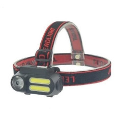 Фонарь налобный, аккум. 1*18650, зарядка micro в комплекте, высокая яркость LED+COB, YM-611