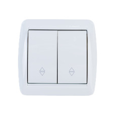 Выключатель TDM открытой установки, 2-кл. 2 напрв., IP44 10А, белый "Селигер" 10/120