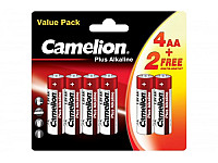 Батарейка Camelion  LR6 BP4+2 Plus Alkaline (1.5В) 6/72/432