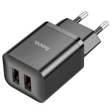 Сетевое зарядное устройство hoco N25 двойной порт черный 1/13/130 Сетевое зарядное устройство hoco N25 двойной порт черный 1/13/130