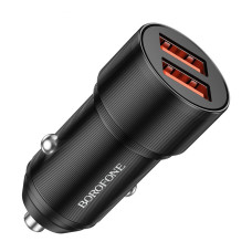 Автомобильное зарядное устройство BOROFONE BZ19 двойной порт черный 1/94/376 Автомобильное зарядное устройство BOROFONE BZ19 двойной порт черный 1/94/376