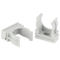 Крепеж-клипса для трубы ЭРА 20 мм серый (100 шт) 100/1500/36000