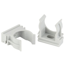 Крепеж-клипса для трубы ЭРА 20 мм серый (100 шт) /мин.пар.100шт Крепеж-клипса для трубы ЭРА 20 мм серый (100 шт) /мин.пар.100шт