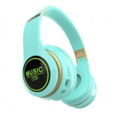 Наушники накладные беспроводные с микрофоном, поддержка SD-карты, T15, голубой б/м Наушники накладные беспроводные с микрофоном, поддержка SD-карты, T15, голубой б/м