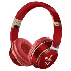 Наушники накладные беспроводные с микрофоном, поддержка SD-карты, T7, красный б/м Наушники накладные беспроводные с микрофоном, поддержка SD-карты, T7, красный б/м