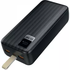 Perfeo Powerbank WATERFALL 30000 mAh/LED дисплей/PD + QC 3.0/Type-C/2 USB/Выход: 5A, max 22.5W/Black