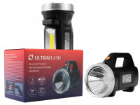 Фонарь Ultraflash LED38103 Прожектор 18650 / 3xAA LED+COB, 3 реж, Type-C, PowerBank черный