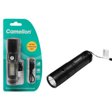 Фонарь Camelion LED29361 ручной,  аккум. 3,7В, LED+8SMD+4RED, 1,5 Вт, 7 реж.,Type - C, черный