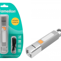 Фонарь Camelion LED29362 ручной, аккум. 3,7В, LED+SMD, 2Вт, 3 реж.,Type - C, серый